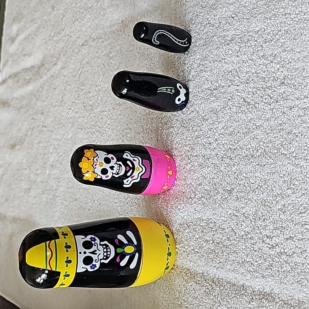 Sugar Skull Nesting Dolls - Picture 2 of 7